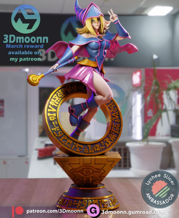 Dark Magician Girl Hot - 3D Moon