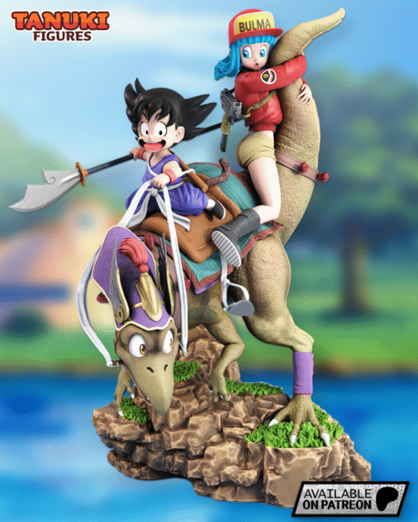 Goku & Bulma Diorama Dinosaur - Tanuki Figures