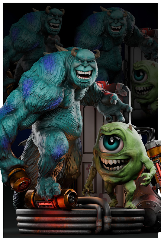 Mike Wazowski and Sullivan - Monster Inc